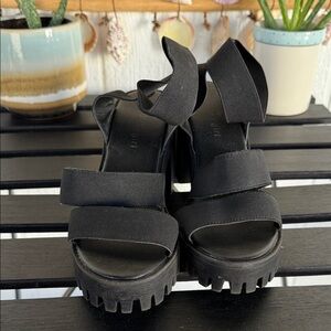 Madden Girl Black Platform Sandals
